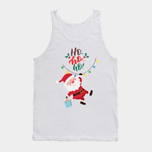 Vintage pink santa claus - Retro Pink Santa Claus - Christmas Stickers Tank Top